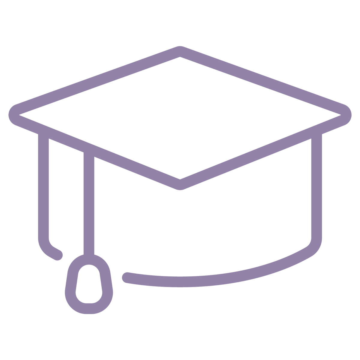 Symbol eines Doktorhuts – steht für Wissen, Weiterbildung und Fachkompetenz.
